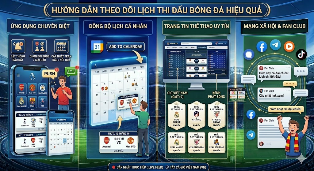 Tầm quan trọng của việc cập nhật lịch thi đấu